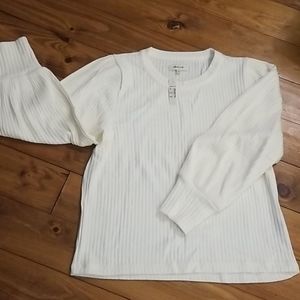 Madewell balloon sleeve sweater size L NWT